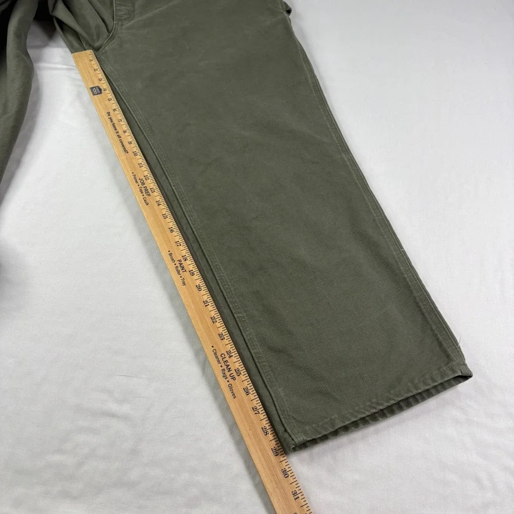 Carhartt Pants Mens‎ 42x30 (Fits 40x29) Green Carpenter Washed Duck Dungaree